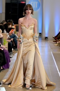A model walks the runway during the FIT's 2026 Future of Fashion runway show on May 07, 2026 in New York City.