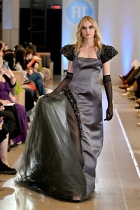 A model walks the runway during the FIT's 2026 Future of Fashion runway show on May 07, 2026 in New York City.