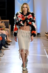 A model walks the runway during the FIT's 2026 Future of Fashion runway show on May 07, 2026 in New York City.