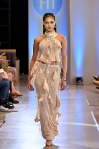 A model walks the runway during the FIT's 2026 Future of Fashion runway show on May 07, 2026 in New York City.
