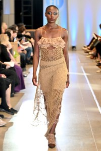 A model walks the runway during the FIT's 2026 Future of Fashion runway show on May 07, 2026 in New York City.