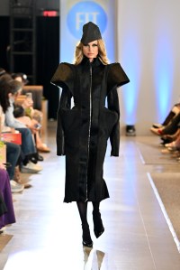 A model walks the runway during the FIT's 2026 Future of Fashion runway show on May 07, 2026 in New York City.