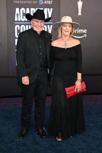 Scotty Sayers and Julie Sayers at The 61st Academy of Country Music Awards held at MGM Grand Garden Arena on May 17, 2026 in Las Vegas, Nevada.