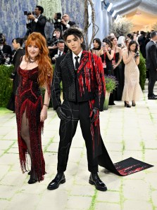 Charlotte Tilbury and Cai Xukun at The 2026 Met Gala Celebrating "Costume Art" held at The Metropolitan Museum of Art on May 04, 2026 in New York, New York.