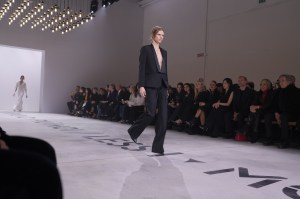 Model on the runway at the Fendi fashion show as part of Milan Fashion Week Fall 2026 on February 25, 2026 in Milan, Italy.