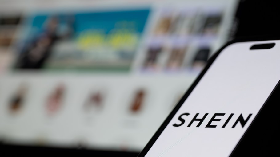 LONDON, ENGLAND - FEBRUARY 20: In this photo illustration, the Shein logo and website are displayed on screens on February 20, 2025 in London, England. U.S. President Donald Trump's trade tariffs have affected two of the biggest Chinese-owned ecommerce platforms in the U.S. as Shein and Temu have had to withdraw some products from sale and raise prices. Shein has seen daily sales fall by up to 41% and considered cutting its valuation for a London IPO by nearly 25%. (Photo Illustration by Ben Montgomery/Getty Images)