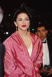 Madonna arrives for the screening of "In Bed with Madonna" by Alek Keshishian. (Photo by Pool ARNAL/GARCIA/PICOT/Gamma-Rapho via Getty Images)