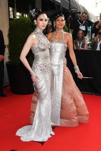 Ejae and Giovanna Battaglia Engelbert at The Mark Hotel before the 2026 Met Gala: "Costume Art" on May 4, 2026 in New York, New York.