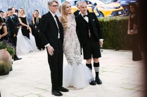 Andrew Bolton, Lindsey Vonn and Thom Browne at The 2026 Met Gala Celebrating "Costume Art" held at The Metropolitan Museum of Art on May 04, 2026 in New York, New York.
