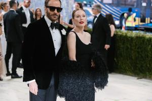 Tom Ford and Julianne Moore at The 2026 Met Gala Celebrating "Costume Art" held at The Metropolitan Museum of Art on May 04, 2026 in New York, New York.
