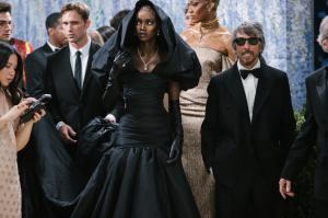 Anok Yai and Pierpaolo Piccioli at The 2026 Met Gala Celebrating "Costume Art" held at The Metropolitan Museum of Art on May 04, 2026 in New York, New York.
