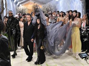 Anthony Vaccarello and Madonna at The 2026 Met Gala Celebrating "Costume Art" held at The Metropolitan Museum of Art on May 04, 2026 in New York, New York.
