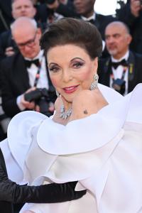 Joan Collins at the premiere of 'La Venus Electrique' at the 79th Festival de Cannes held at Palais des Festivals on May 12, 2026 in Cannes, France.