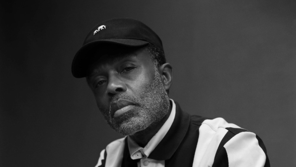 Ouigi Theodore from The Booklyn Circus in a OuiGap shirt.