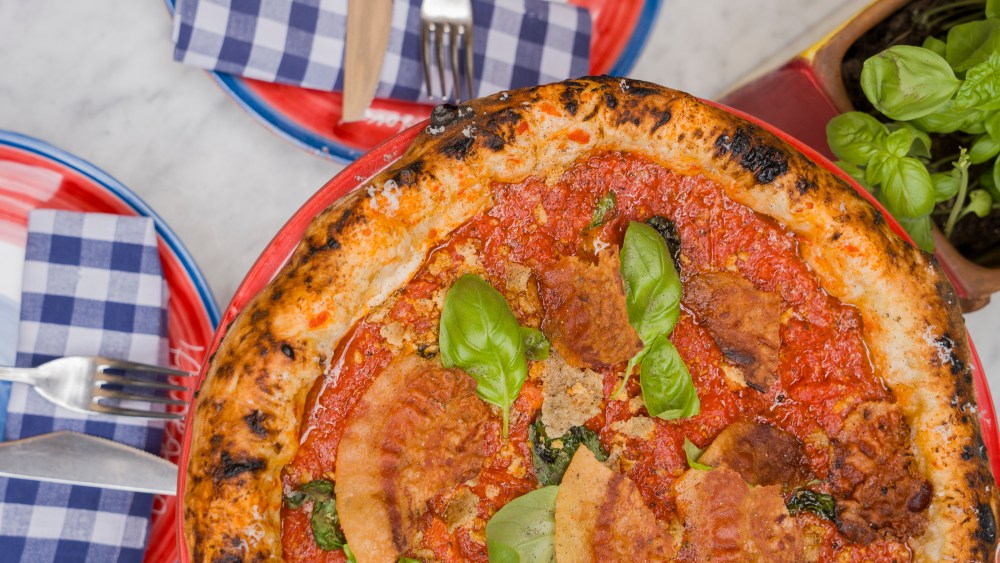 Concettina ai Tre Santi's special Pizza Amatriciana.