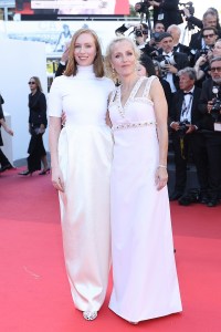 CANNES, FRANCE - MAY 13: Hannah Einbinder and Gillian Anderson attend the "La Vie D'Une Femme" screening during the 79th annual Cannes Film Festival at Palais des Festivals on May 13, 2026 in Cannes, France. (Photo by Aurore Marechal/Getty Images)