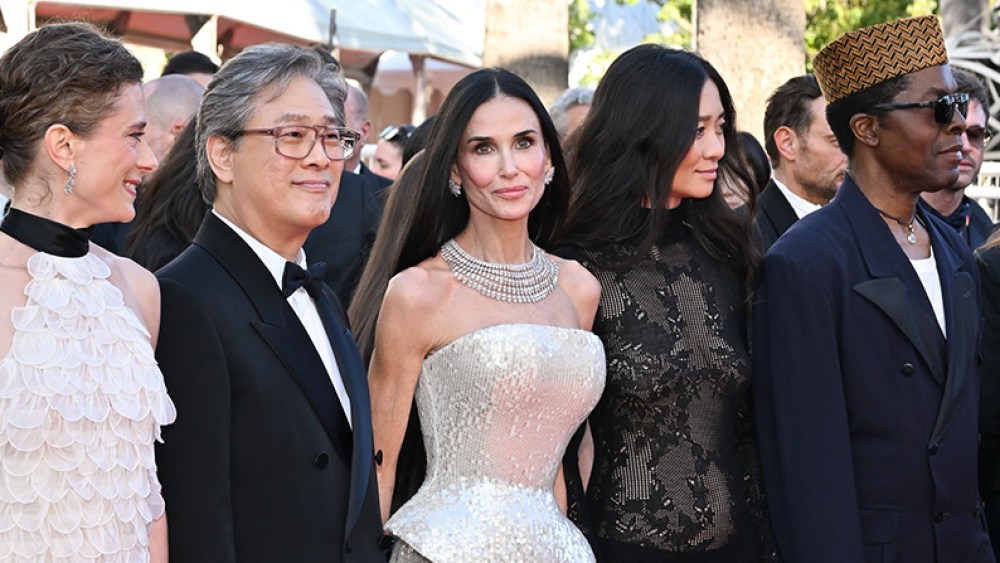 Laura Wandel, Park Chan-wook, Demi Moore, Chloé Zhao and Isaach de Bankolé at the premiere of 'La Venus Electrique' at the 79th Festival de Cannes held at Palais des Festivals on May 12, 2026 in Cannes, France.