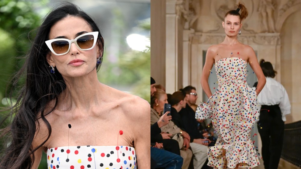Demi Moore wears Jacquemus at the photo call for the jury at the 2026 Cannes Film Festival on May 12 in Cannes, France.