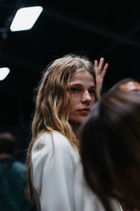Backstage at the Dior Cruise 2027 ready-to-wear show.