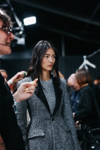 Backstage at the Dior Cruise 2027 ready-to-wear show.