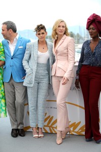CANNES, FRANCE - MAY 08:  (L-R) Jury members Denis Villeneuve, Kristen Stewart, jury head Cate Blanchett, and jury member Khadja Nin attend the Jury photocall during the 71st annual Cannes Film Festival at Palais des Festivals on May 8, 2018 in Cannes, France.  (Photo by Andreas Rentz/Getty Images)