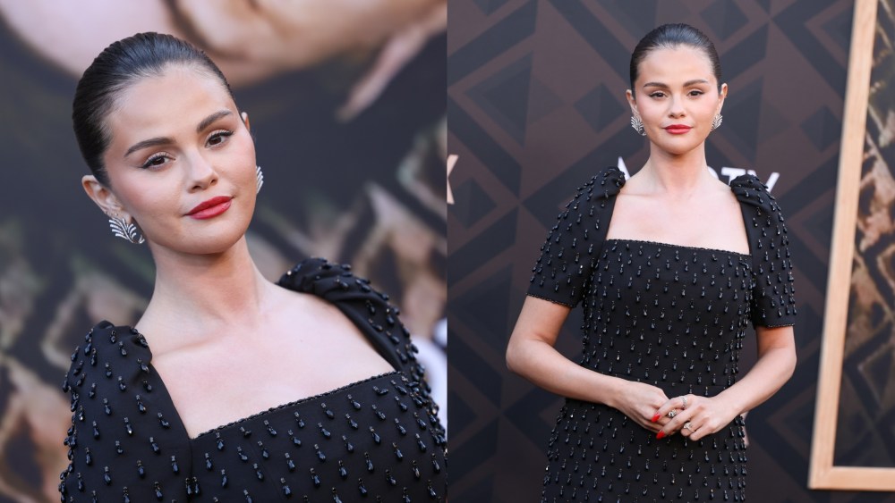 Selena Gomez wears Carolina Herrera at the "Marty, Life is Short" Los Angeles premiere on May 6 in Los Angeles.